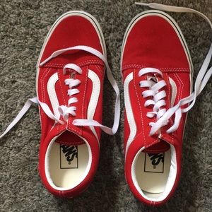 Red shoes! Vans Old Skool style. Excellent condition